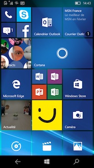 Microsoft Lumia 650 interface