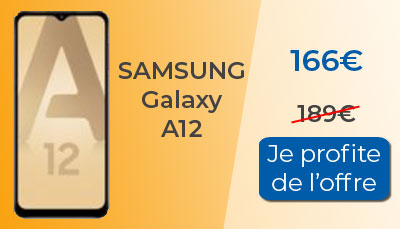 Le Samsung Galaxy A12 est à 166? chez Amazon