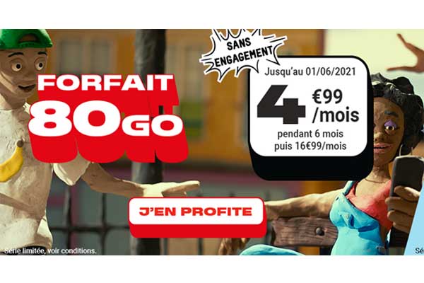 Les nouveaux forfaits NRJ Mobile à 5€ avec 20Go et 80Go d'Internet !