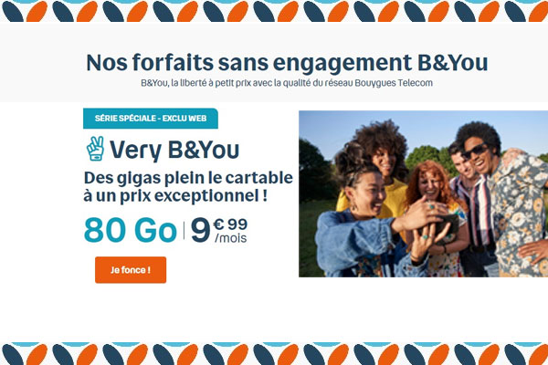 Séries spéciales B&You : les nouvelles promotions Bouygues Télécom à moins de 10€ sont sensationnelles !