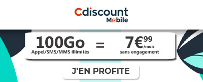 Forfait Cdiscount Mobile 100Go