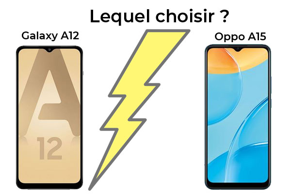 Samsung Galaxy A12 contre Oppo A15, deux smartphones à moins de 150 €, lequel choisir ?