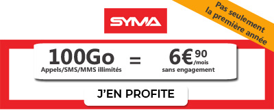 promo forfait Syma 100Go