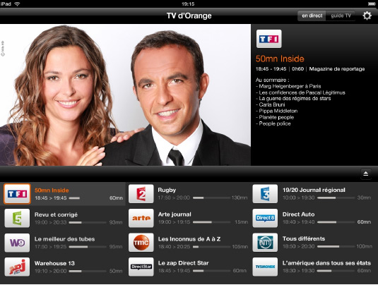 La TV d'Orange débarque sur l'iPad