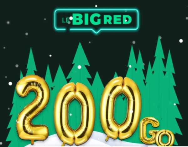 Vente flash : Le forfait mobile BIG RED 200Go en promo à 15€/mois 