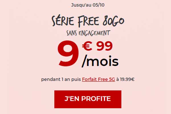 La nouvelle série Free en promotion est arrivée chez Free Mobile !