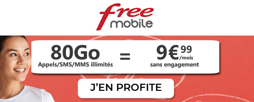 Forfait Free 80Go en serie limitee