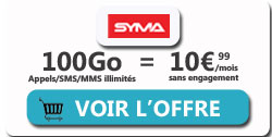 promo forfait Syma Mobile 100Go