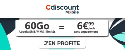 Forfaits Cdiscount mobile 60Go