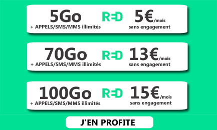 Les forfaits mobiles en promotion chez RED by SFR