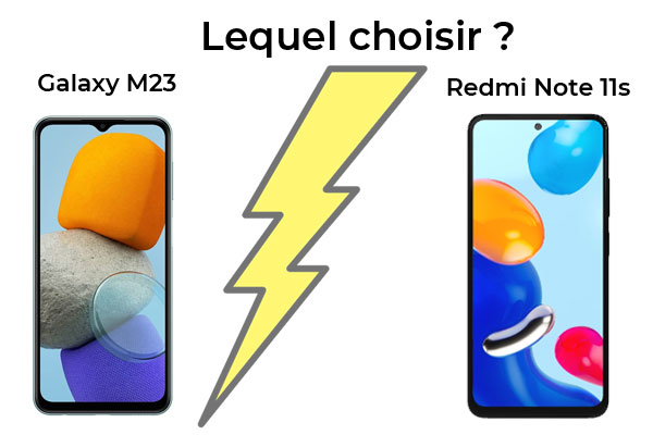 Samsung Galaxy M23 vs Xiaomi Redmi Note 11S : lequel acheter ?