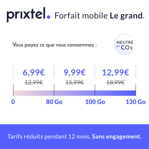 promos forfaits prixtel 80Go