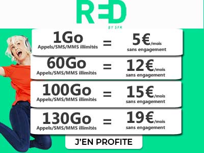 Forfaits RED 1Go à 130Go