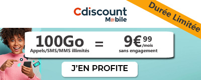 Forfait Cdiscount Mobile 100Go en promotion