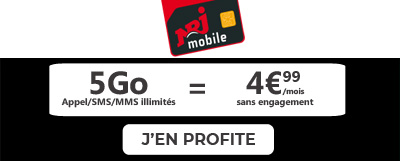 NRJ Mobile : le forfait 5Go est en promo à 4.99?