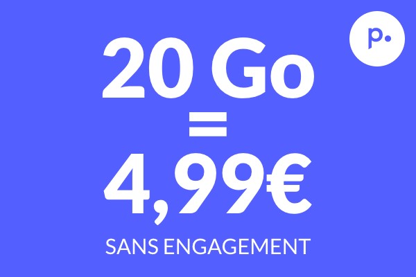 Bon plan : Un forfait mobile 20Go à seulement 4,99€ par mois sans engagement !