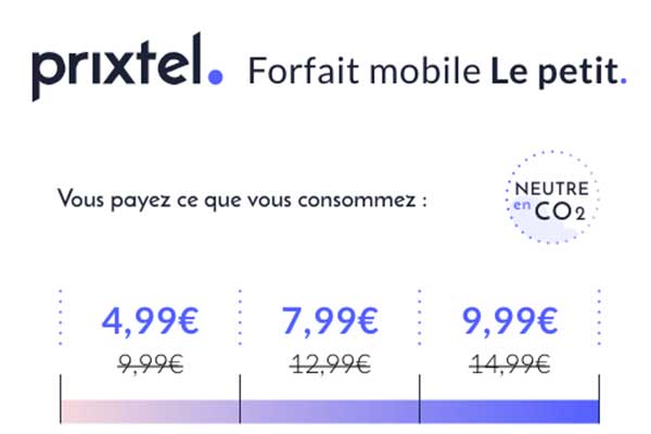 Forfait 40Go à 4.99? de Prixtel