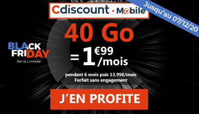 Forfait 40Go Cdiscount Mobile