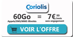 promo forfait Coriolis 60Go