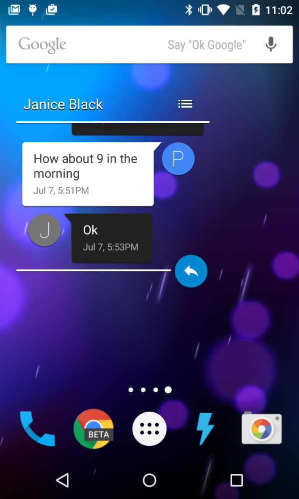 Google Messenger Widget