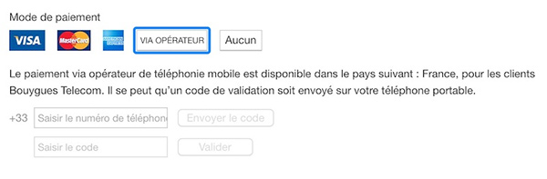 Bouygues Telecom active le paiement sur facture pour les achats sur l’App Store et l’iTunes Store