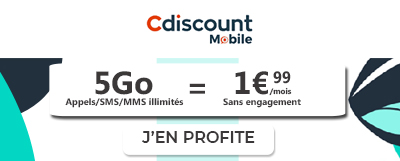 Forfait Cdiscount Mobile 5Go