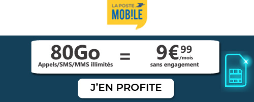 promo La poste mobile 80Go