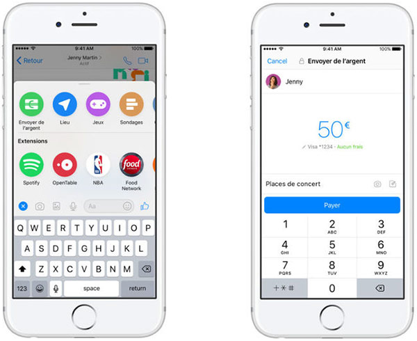 Facebook Messenger lance le paiement entre particuliers