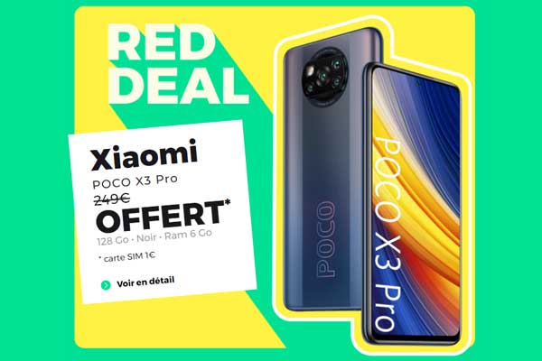 Le Xiaomi Poco X3 Pro offert et les promos forfaits RED à saisir immédiatement !