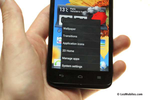 Huawei Ascend D1 Quad XL : vue de côté