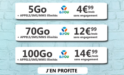 Les forfaits mobiles en promotion chez B&You