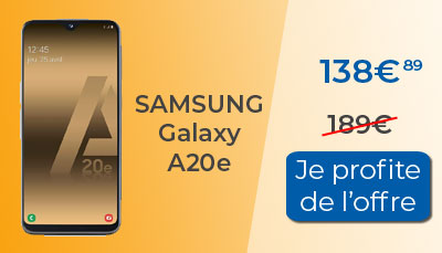 Promo Galaxy A20e à 138? chez Amazon