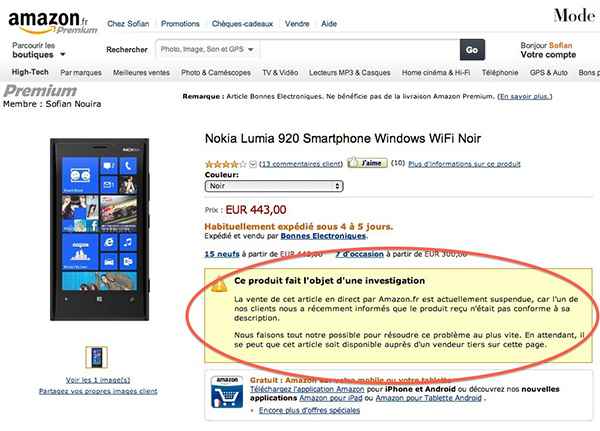 Vente flash du Nokia Lumia 920 sur Qoqa.fr