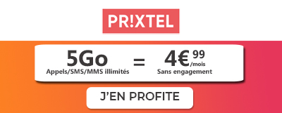 Promo Prixtel forfait à moins de 5 euros