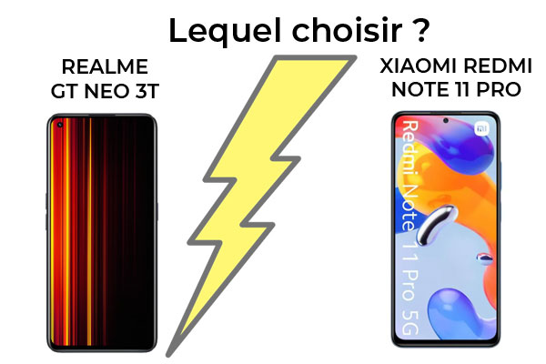 Realme GT Neo 3T vs Xiaomi Redmi Note 11 Pro : lequel acheter ?