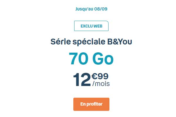 Dernière chance pour profiter des promos forfaits B&You de Bouygues Telecom !