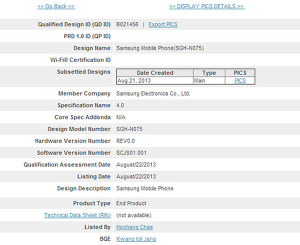 Samsung Galaxy Note 3 : la certification Bluetooth est dans la poche