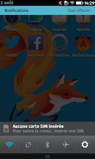 Firefox OS interface