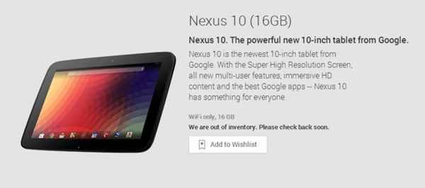 Google pourrait lancer sa Nexus 10 (2013) aujourd'hui