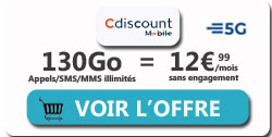 promo forfait Cdiscount Mobile 