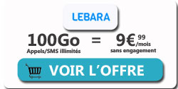 promo forfait lebara 100Go