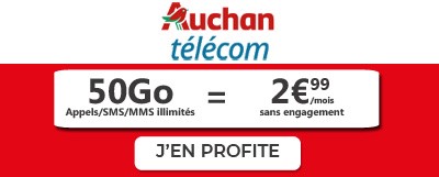 Forfait Auchan Telecom 50Go