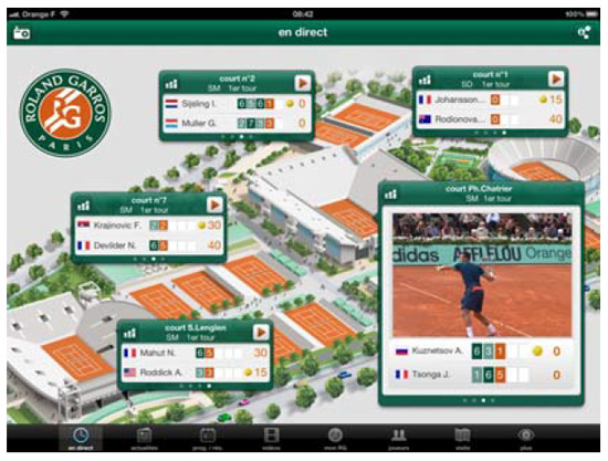 Orange : une application Roland-Garros 2013 pour la première fois en 4G