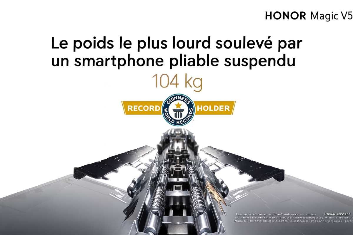 Le Honor Magic V5 au Guiness World Records