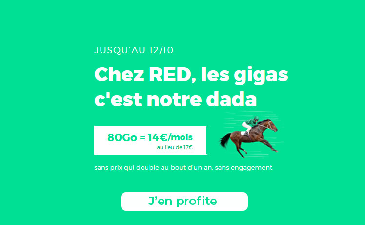 Nouveauté RED : forfait personnalisable en promo à 14€