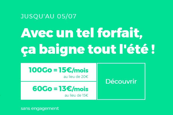 Nouvelles promos RED by SFR  : forfait mobile de 5Go à 130Go dès 5€ !