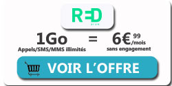 promo forfait RED 1Go