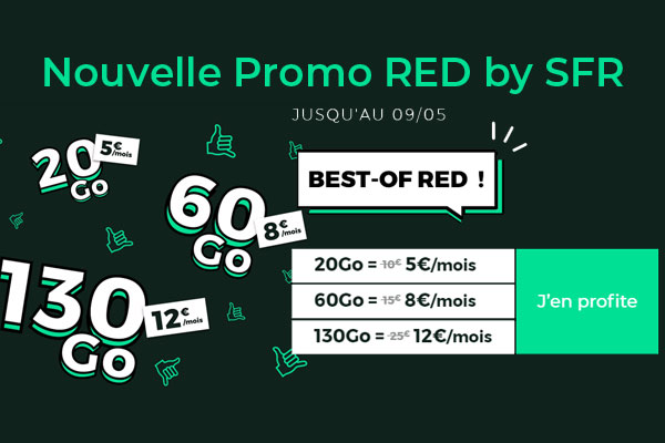 Nouvelle promotion incroyable "BEST-OF RED" chez RED by SFR !