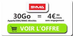 promo Syma Mobile 30Go