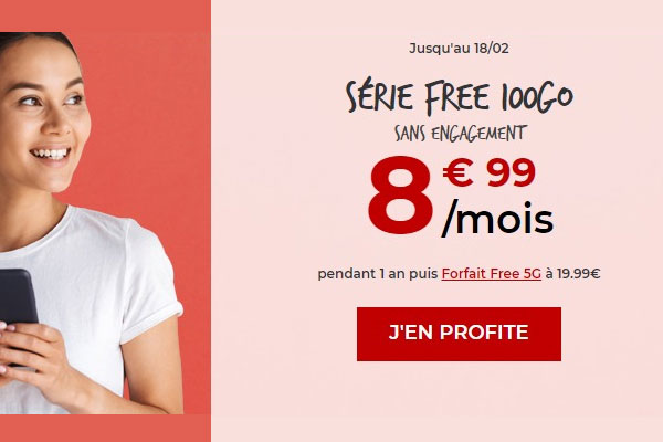 Nouvelle promotion inattendue de Free Mobile : 100Go à 8,99€ !